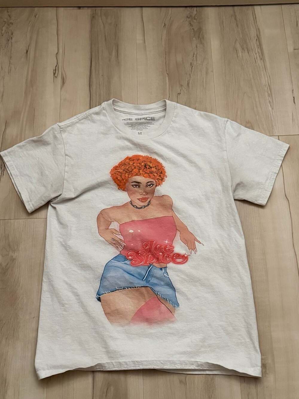 Ice Spice Official Graphic Airbrush Boyfriend Fit T-Shirt